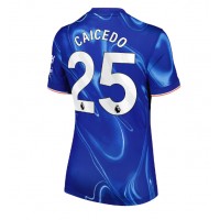 Camiseta Chelsea Moises Caicedo #25 Primera Equipación Replica 2024-25 para mujer mangas cortas